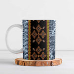 Cameroon Bamileke Toghu Pattern Ceramic Mug Bamenda Royal Cultural Design