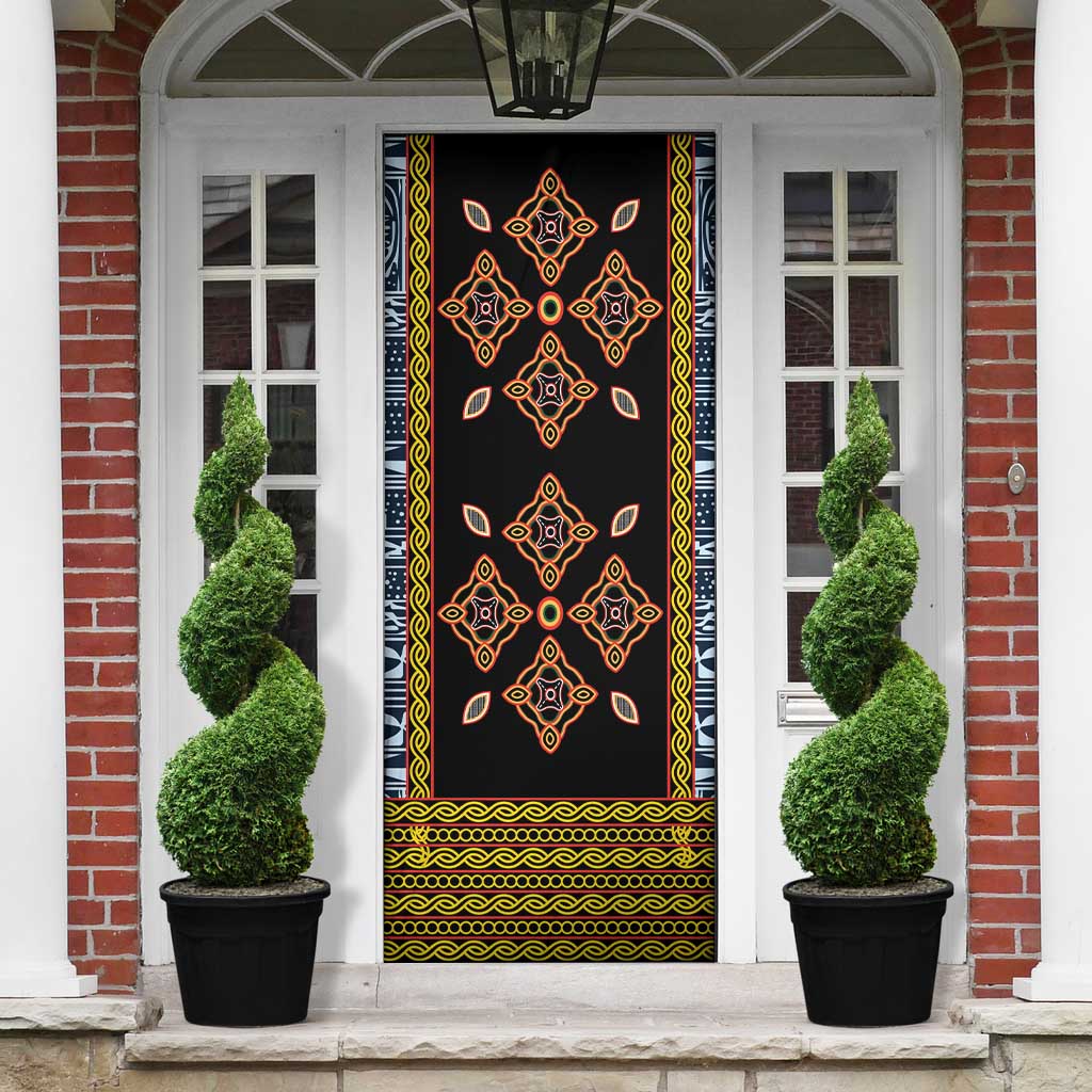 Cameroon Bamileke Toghu Pattern Door Cover Bamenda Royal Cultural Design