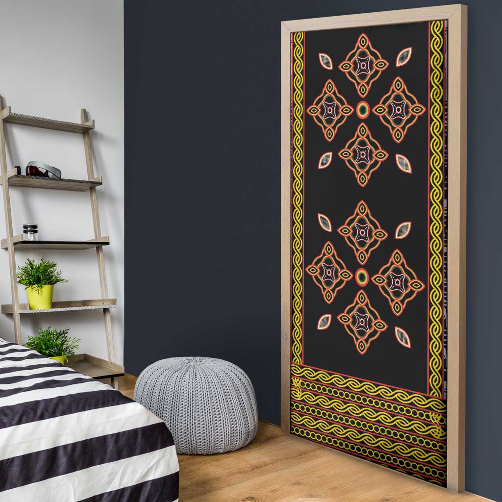 Cameroon Bamileke Toghu Pattern Door Cover Bamenda Royal Cultural Design