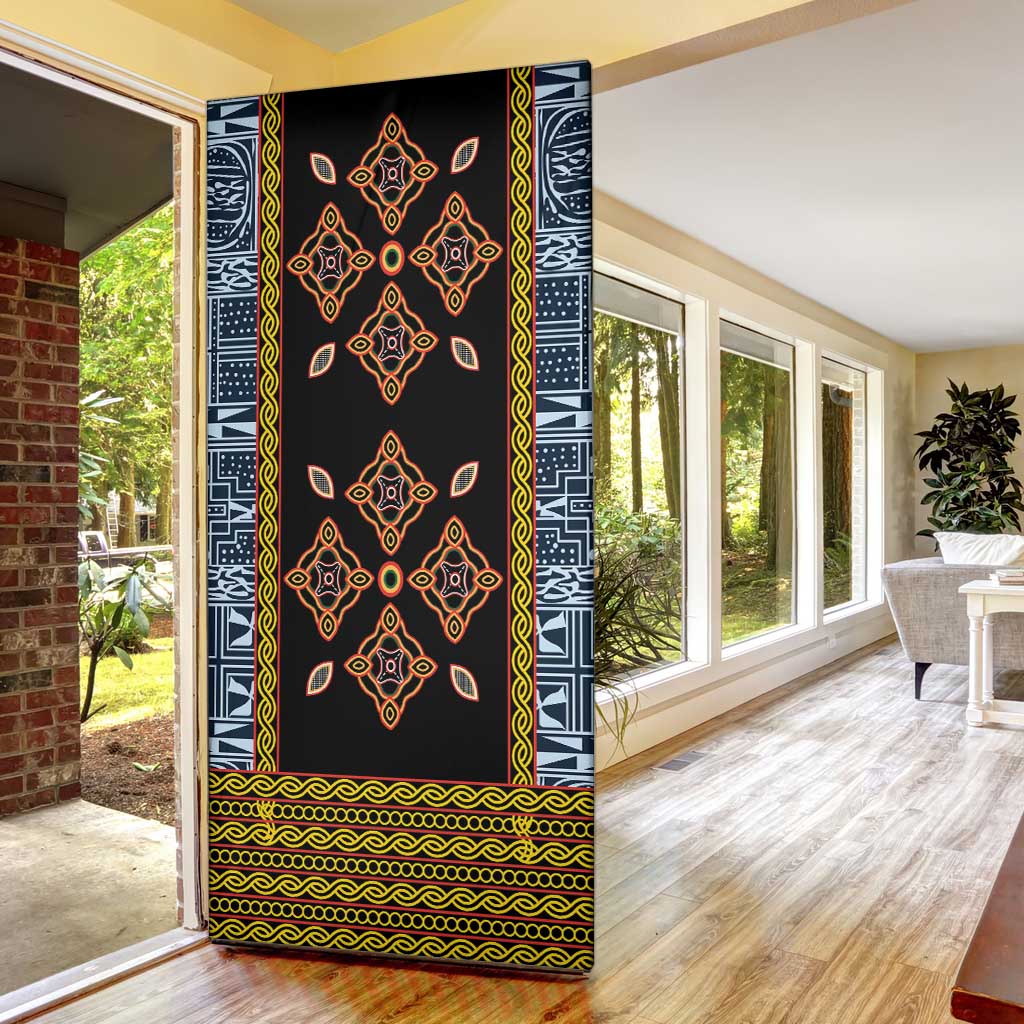 Cameroon Bamileke Toghu Pattern Door Cover Bamenda Royal Cultural Design