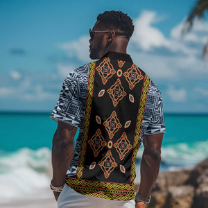 Cameroon Bamileke Toghu Pattern Hawaiian Shirt Bamenda Royal Cultural Design