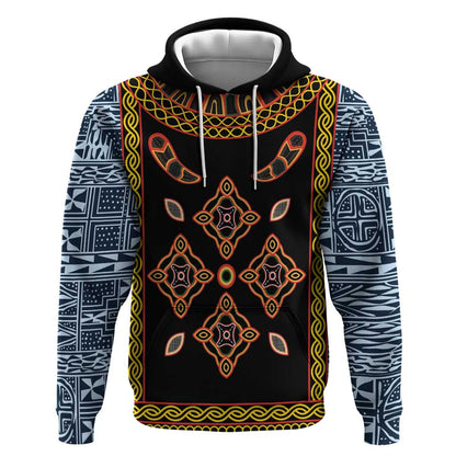 Cameroon Bamileke Toghu Pattern Hoodie Bamenda Royal Cultural Design
