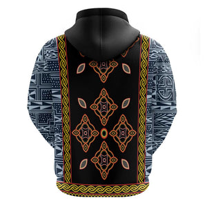 Cameroon Bamileke Toghu Pattern Hoodie Bamenda Royal Cultural Design