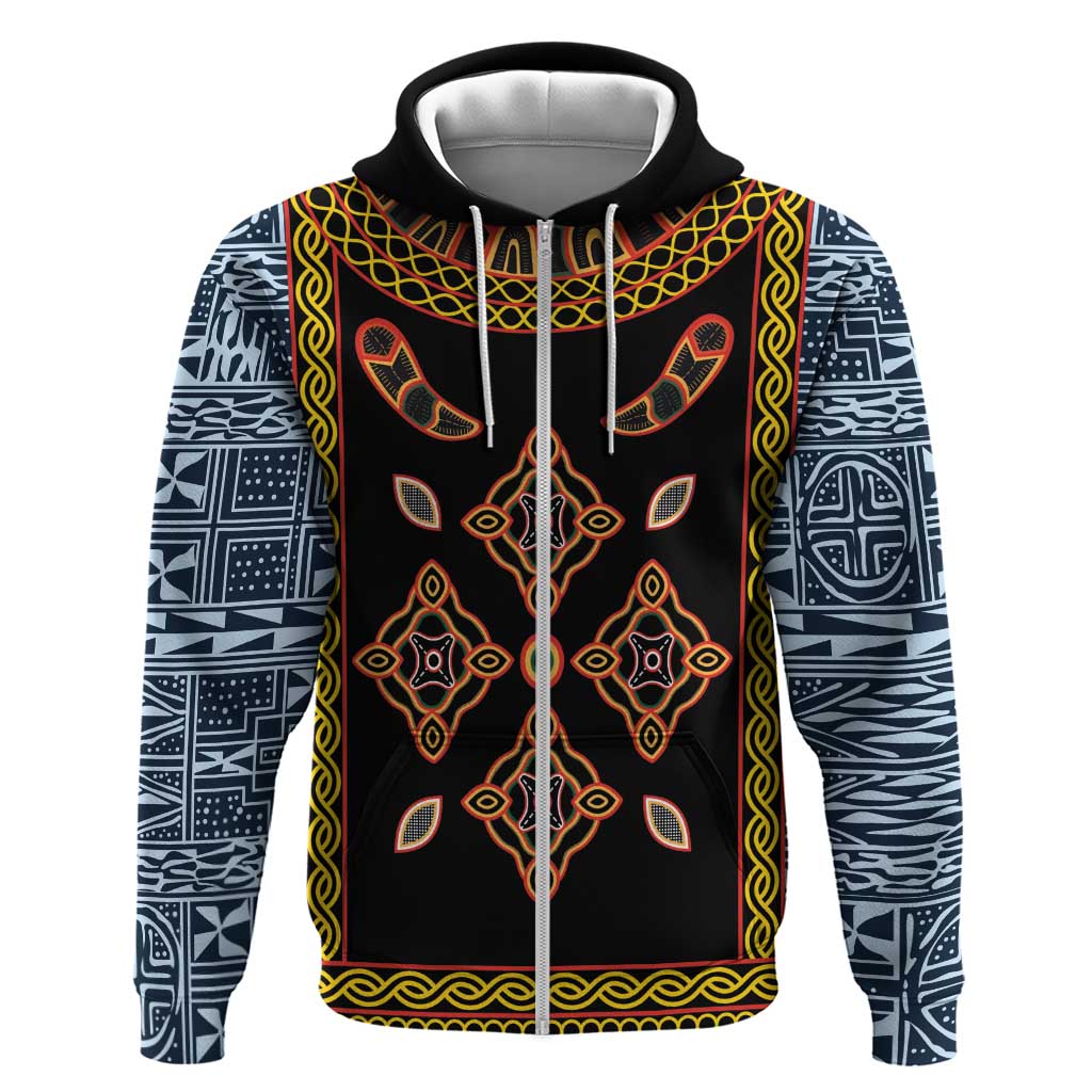 Cameroon Bamileke Toghu Pattern Hoodie Bamenda Royal Cultural Design