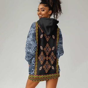 Cameroon Bamileke Toghu Pattern Hoodie Dress Bamenda Royal Cultural Design