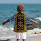 Cameroon Bamileke Toghu Pattern Kid Hawaiian Shirt Bamenda Royal Cultural Design