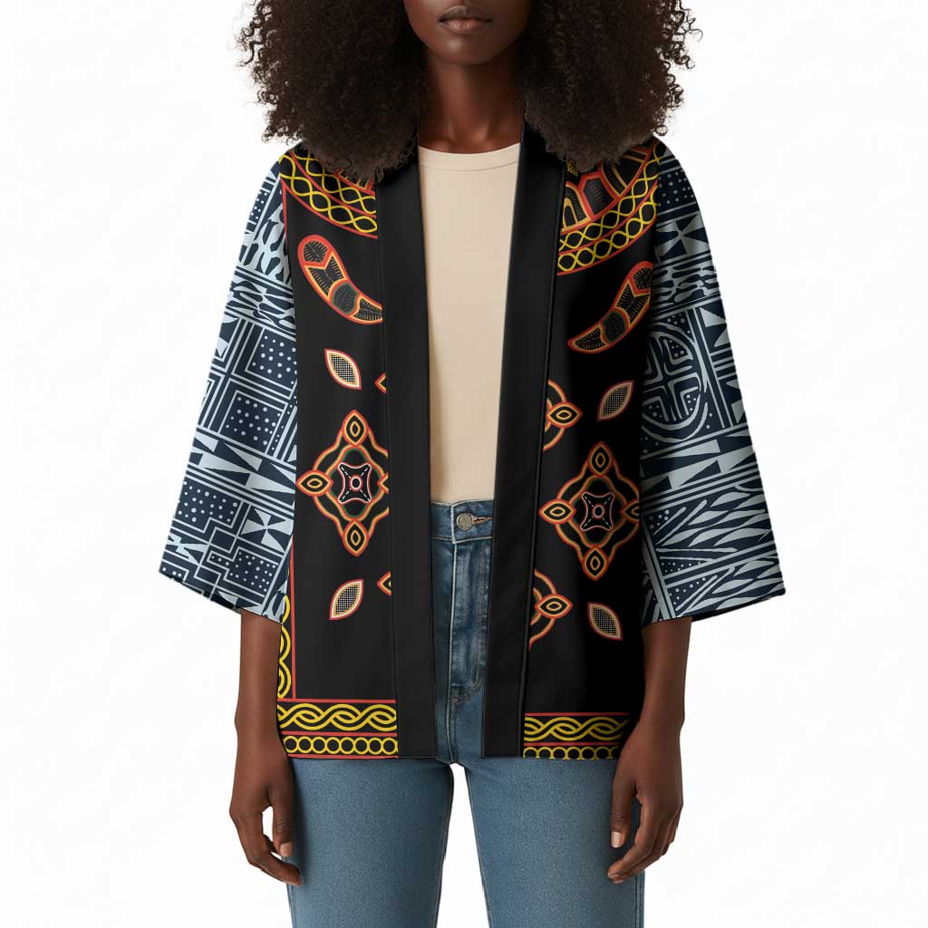 Cameroon Bamileke Toghu Pattern Kimono Bamenda Royal Cultural Design