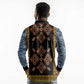 Cameroon Bamileke Toghu Pattern Long Sleeve Polo Shirt Bamenda Royal Cultural Design