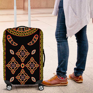 Cameroon Bamileke Toghu Pattern Luggage Cover Bamenda Royal Cultural Design