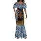 Cameroon Bamileke Toghu Pattern Mermaid Dress Bamenda Royal Cultural Design