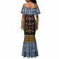Cameroon Bamileke Toghu Pattern Mermaid Dress Bamenda Royal Cultural Design