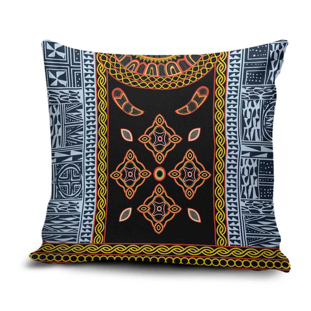 Cameroon Bamileke Toghu Pattern Pillow Cover Bamenda Royal Cultural Design