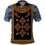 Cameroon Bamileke Toghu Pattern Polo Shirt Bamenda Royal Cultural Design