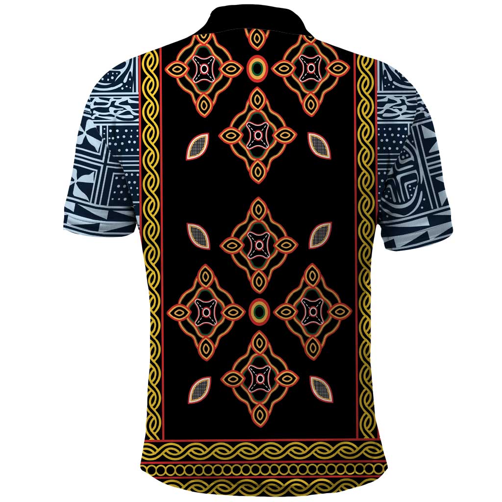 Cameroon Bamileke Toghu Pattern Polo Shirt Bamenda Royal Cultural Design