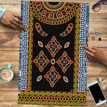 Cameroon Bamileke Toghu Pattern Puzzle Bamenda Royal Cultural Design