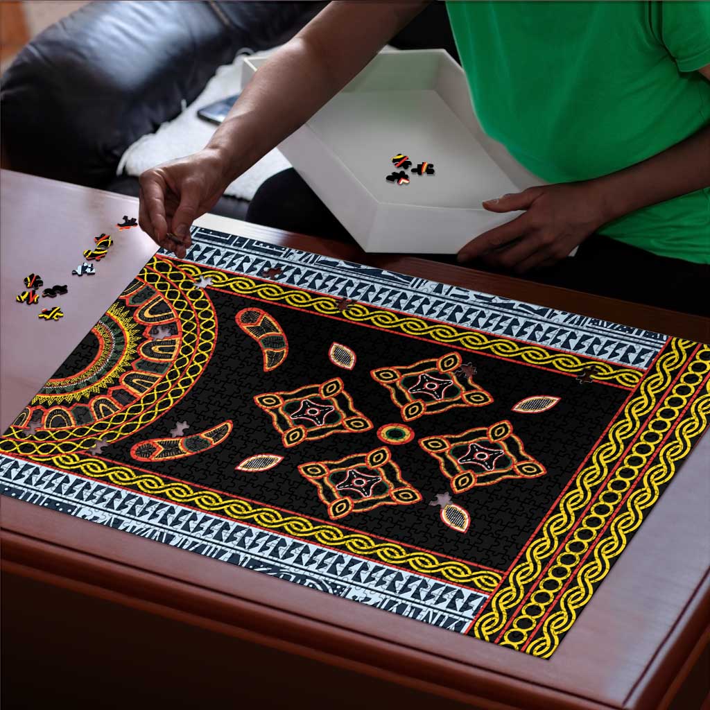 Cameroon Bamileke Toghu Pattern Puzzle Bamenda Royal Cultural Design