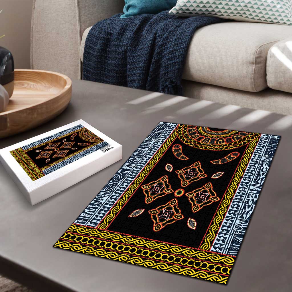 Cameroon Bamileke Toghu Pattern Puzzle Bamenda Royal Cultural Design