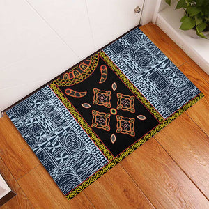Cameroon Bamileke Toghu Pattern Rubber Doormat Bamenda Royal Cultural Design