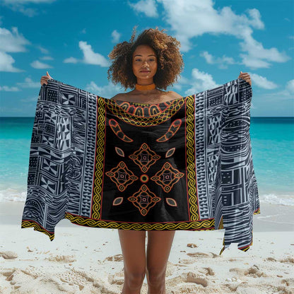 Cameroon Bamileke Toghu Pattern Sarong Bamenda Royal Cultural Design