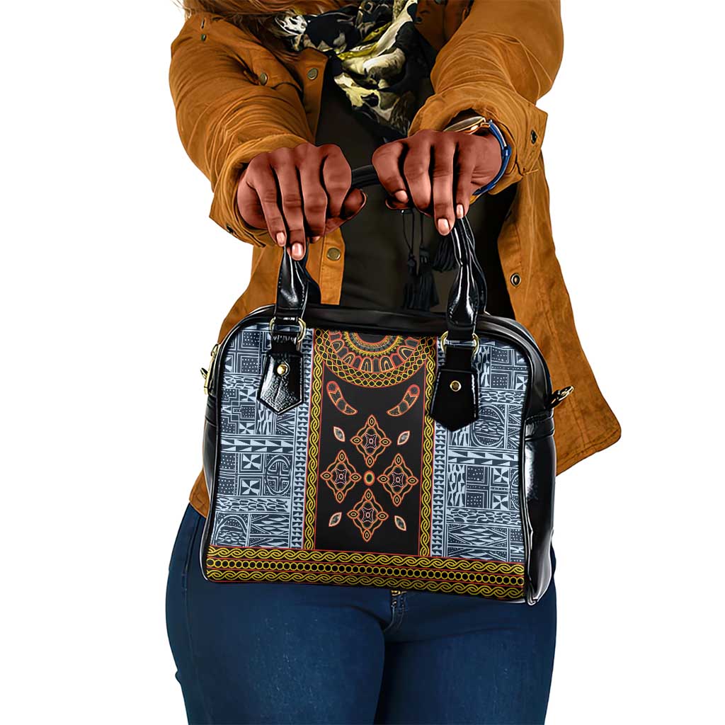 Cameroon Bamileke Toghu Pattern Shoulder Handbag Bamenda Royal Cultural Design