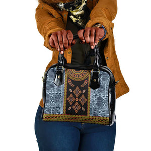 Cameroon Bamileke Toghu Pattern Shoulder Handbag Bamenda Royal Cultural Design