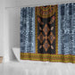 Cameroon Bamileke Toghu Pattern Shower Curtain Bamenda Royal Cultural Design