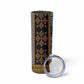 Cameroon Bamileke Toghu Pattern Skinny Tumbler Bamenda Royal Cultural Design