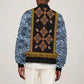 Cameroon Bamileke Toghu Pattern Sleeve Zip Bomber Jacket Bamenda Royal Cultural Design