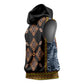Cameroon Bamileke Toghu Pattern Sleeveless Hoodie Bamenda Royal Cultural Design