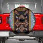 Cameroon Bamileke Toghu Pattern Spare Tire Cover Bamenda Royal Cultural Design