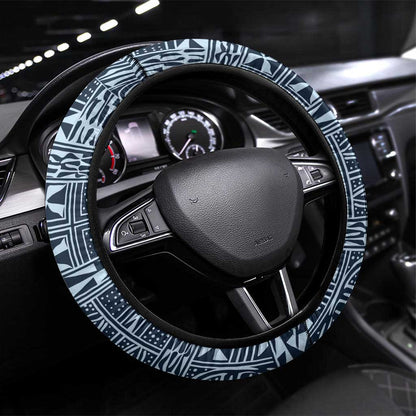 Cameroon Bamileke Toghu Pattern Steering Wheel Cover Bamenda Royal Cultural Design