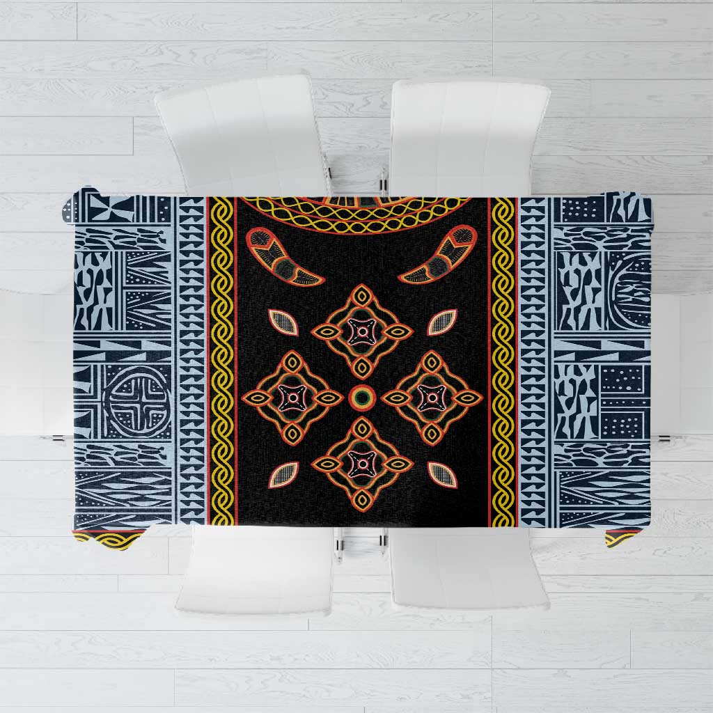 Cameroon Bamileke Toghu Pattern Tablecloth Bamenda Royal Cultural Design