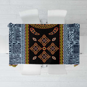 Cameroon Bamileke Toghu Pattern Tablecloth Bamenda Royal Cultural Design