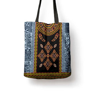 Cameroon Bamileke Toghu Pattern Tote Bag Bamenda Royal Cultural Design