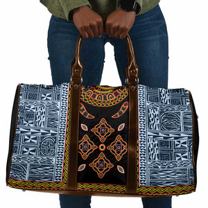 Cameroon Bamileke Toghu Pattern Travel Bag Bamenda Royal Cultural Design