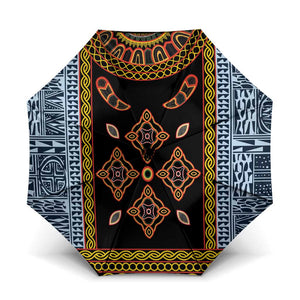 Cameroon Bamileke Toghu Pattern Umbrella Bamenda Royal Cultural Design