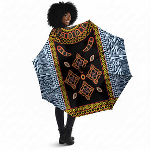 Cameroon Bamileke Toghu Pattern Umbrella Bamenda Royal Cultural Design