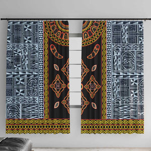 Cameroon Bamileke Toghu Pattern Window Curtain Bamenda Royal Cultural Design