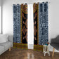Cameroon Bamileke Toghu Pattern Window Curtain Bamenda Royal Cultural Design