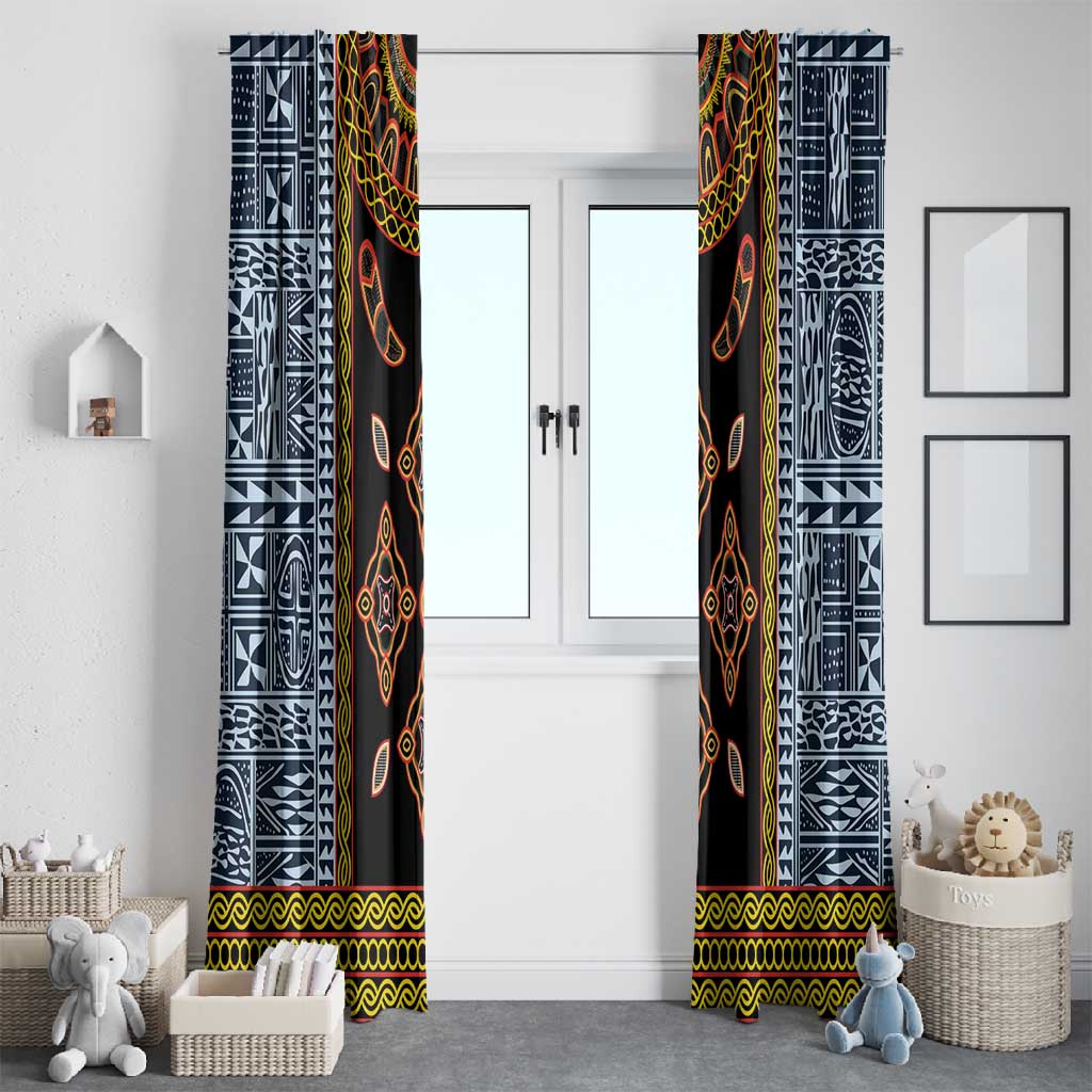 Cameroon Bamileke Toghu Pattern Window Curtain Bamenda Royal Cultural Design