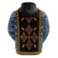 Cameroon Bamileke Toghu Pattern Zip Hoodie Bamenda Royal Cultural Design
