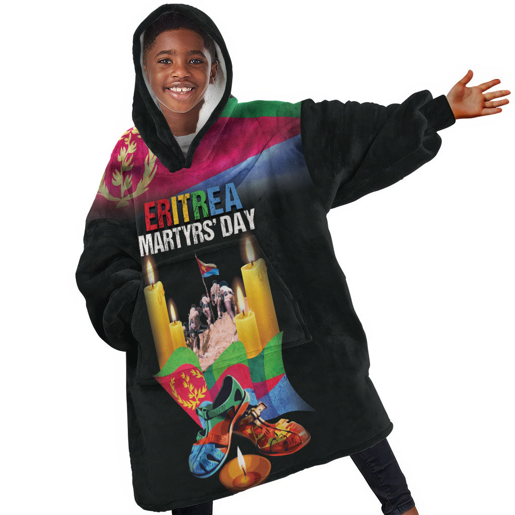 Personalized Eritrea Martyrs Day Kid Wearable Blanket Hoodie Eritrea EPLF Honoring Shida Heroes