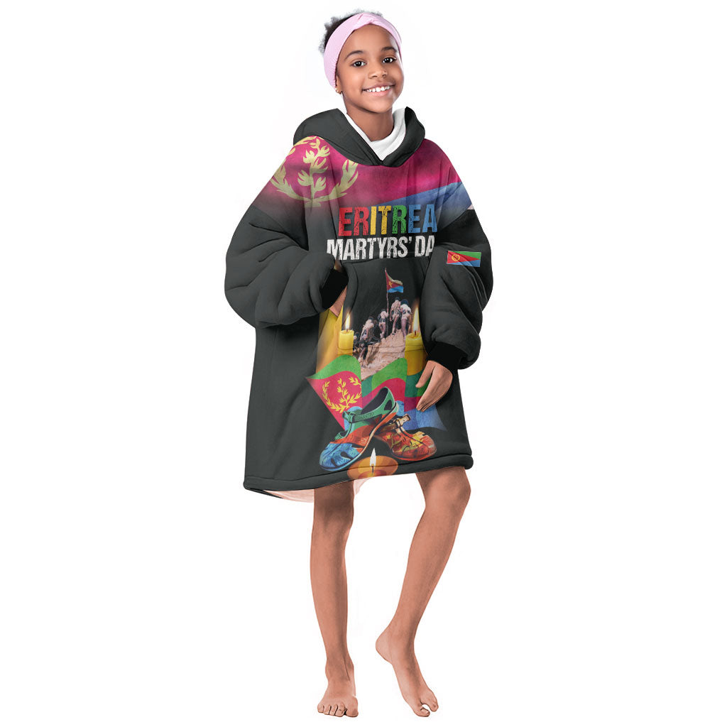 Personalized Eritrea Martyrs Day Kid Wearable Blanket Hoodie Eritrea EPLF Honoring Shida Heroes