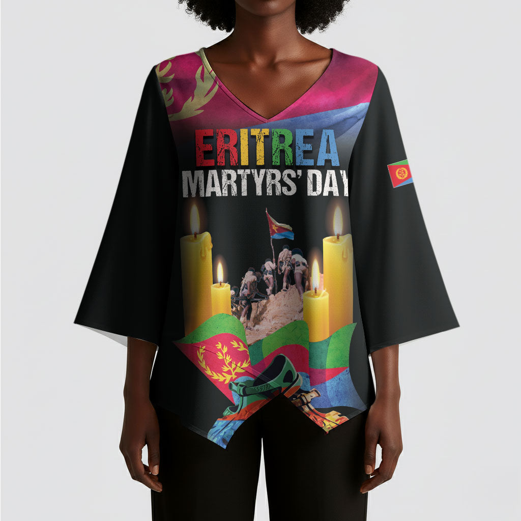 Personalized Eritrea Martyrs Day Kimono Sleeve Blouse Eritrea EPLF Honoring Shida Heroes