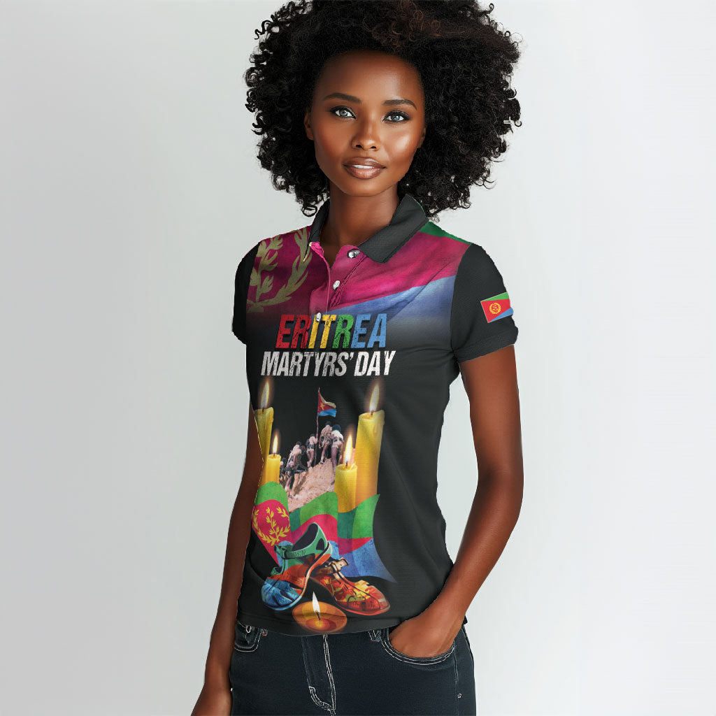 Personalized Eritrea Martyrs Day Women Polo Shirt Eritrea EPLF Honoring Shida Heroes