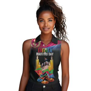 Personalized Eritrea Martyrs Day Women Sleeveless Polo Shirt Eritrea EPLF Honoring Shida Heroes