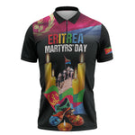 Personalized Eritrea Martyrs Day Zipper Polo Shirt Eritrea EPLF Honoring Shida Heroes
