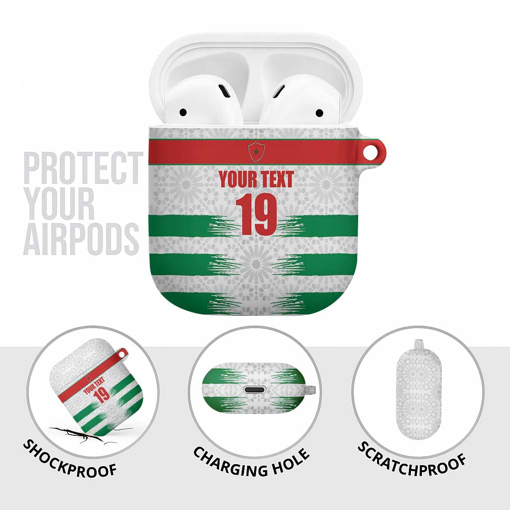 Custom Morocco Football AirPods Case Road To Football Glory - African Pride