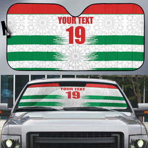 Custom Morocco Football Auto Sun Shade Road To Football Glory - African Pride