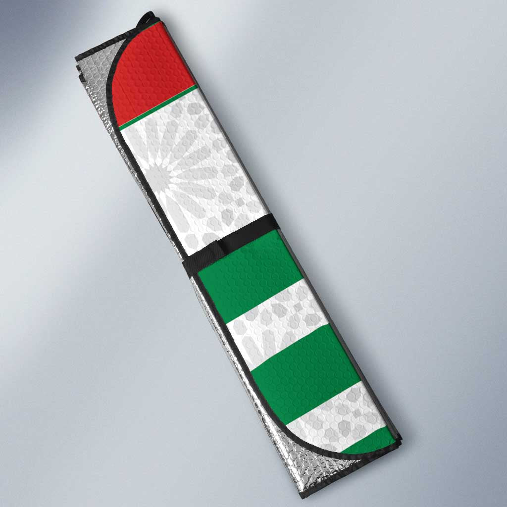 Custom Morocco Football Auto Sun Shade Road To Football Glory - African Pride